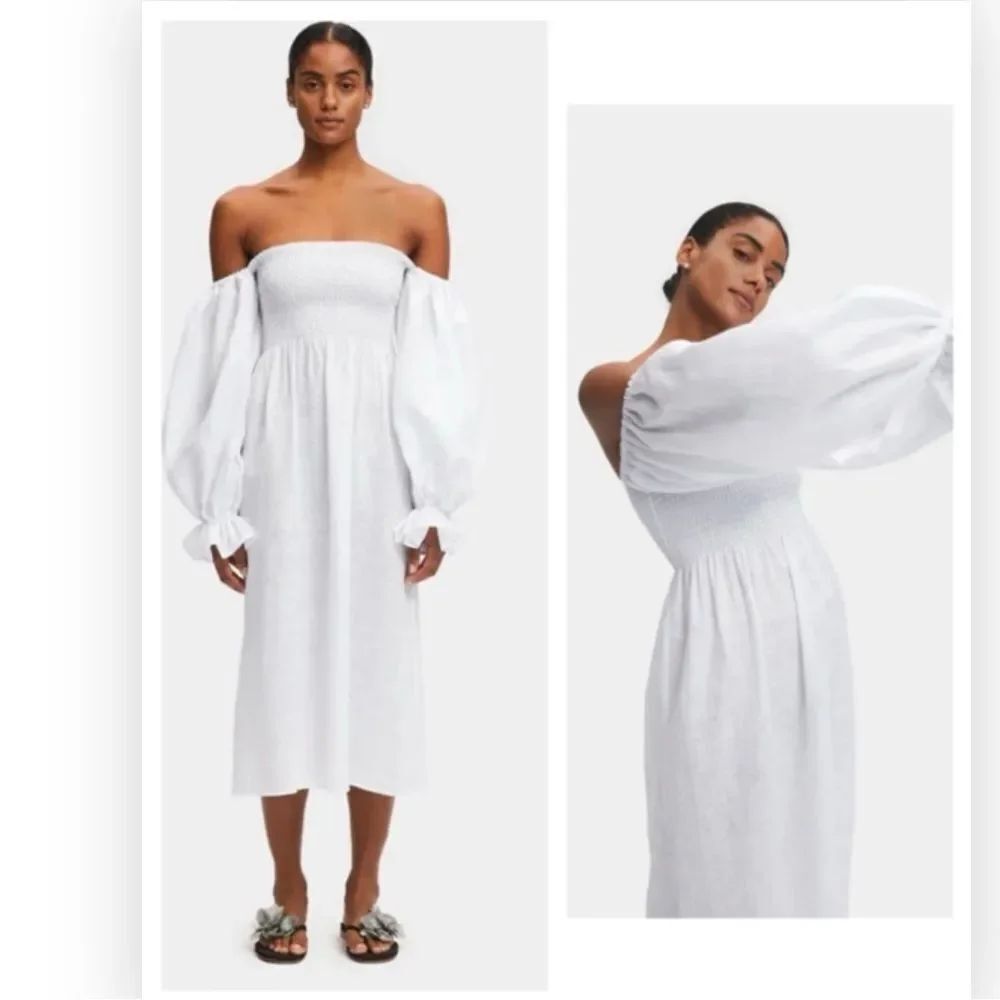 Sleeper SL002AL Atlanta Off-Shoulder Lounge Midi Dress $320